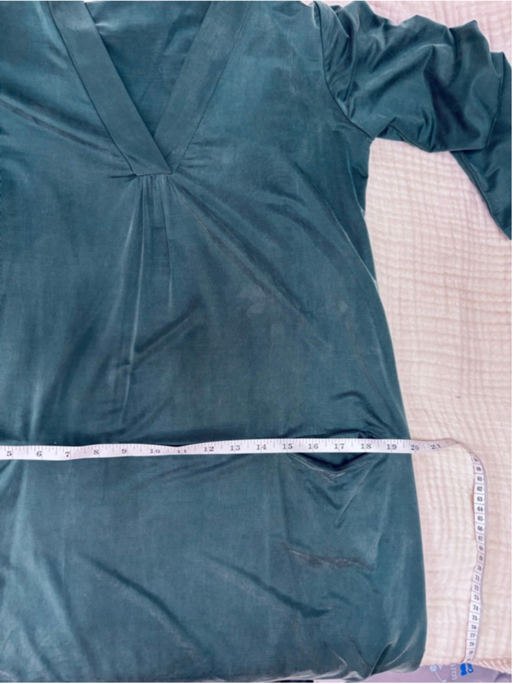 Women's dolan London Teal Green 3/4 Sleeve Dress S Cupro - Picture 7 of 10